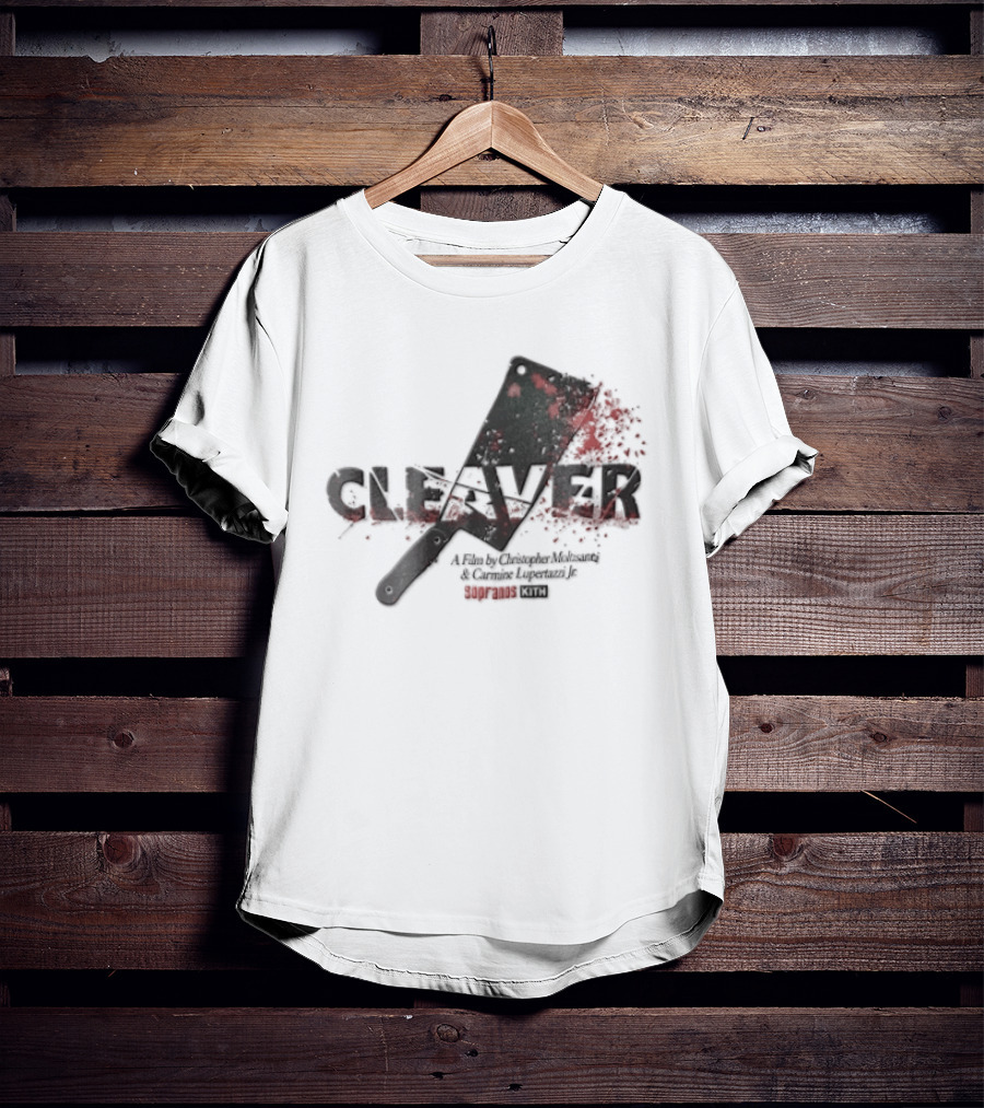 Cleaver A Film By Christopher Moltisanti And Carmine Lupertazzi Jr Sopranos Kith Blood Splatter Cleaver T-Shirt