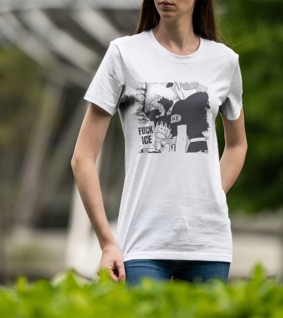 Calvin Inspired Activism Fuck Ice Protest Cartoon Social Justice T-Shirt