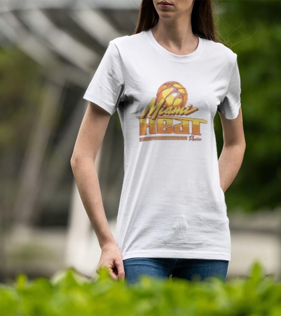 Miami Heat Store Court Culture X Duvin Sundown Vintage Basketball T-Shirt