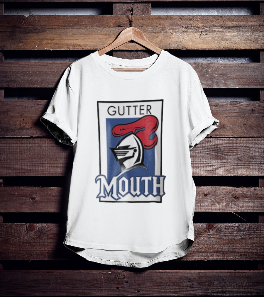 Gutter Mouth Knight Helmet Red Plume T-Shirt