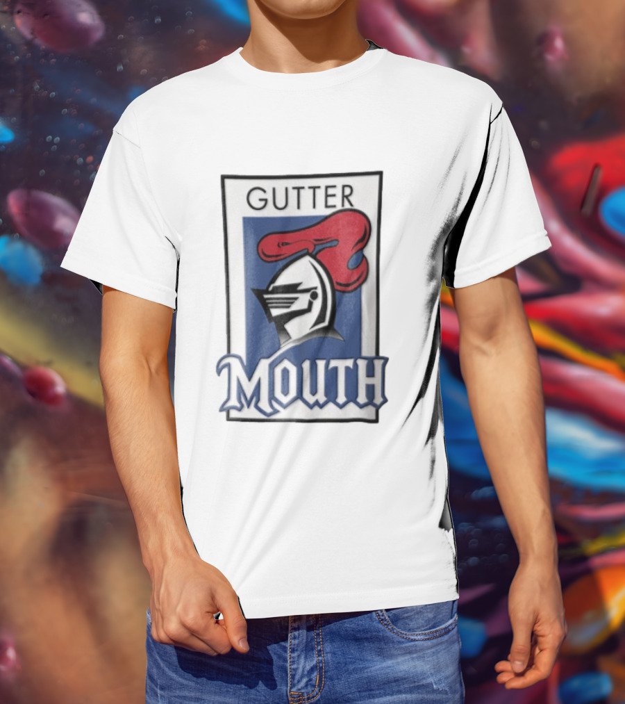 Gutter Mouth Knight Helmet Red Plume T-Shirt