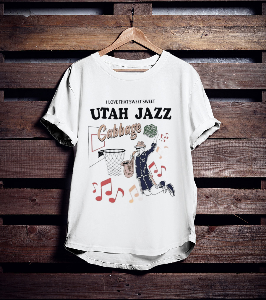 Sweet Sweet Utah Jazz Cabbage Music Basketball Player Scene T-Shirt