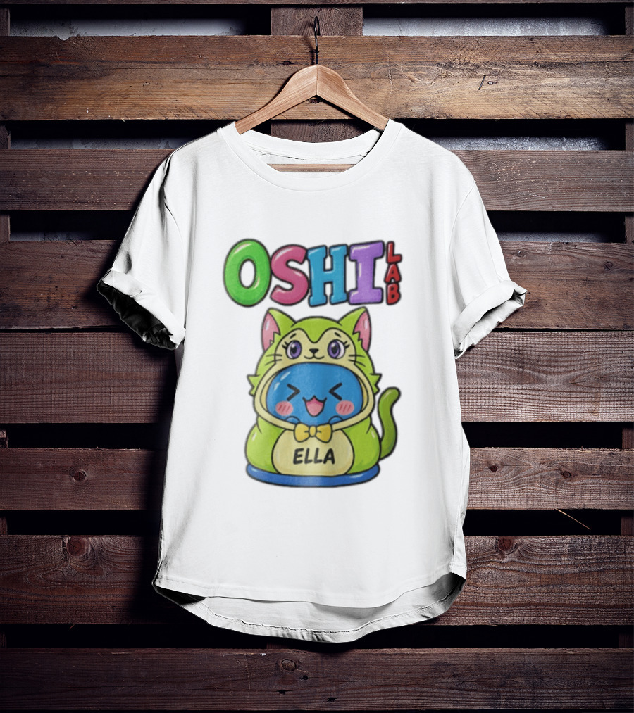 Oshi Lab Cute Cat Ella Kawaii T-Shirt