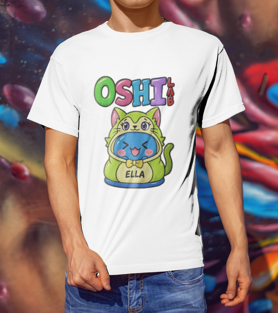 Oshi Lab Cute Cat Ella Kawaii T-Shirt