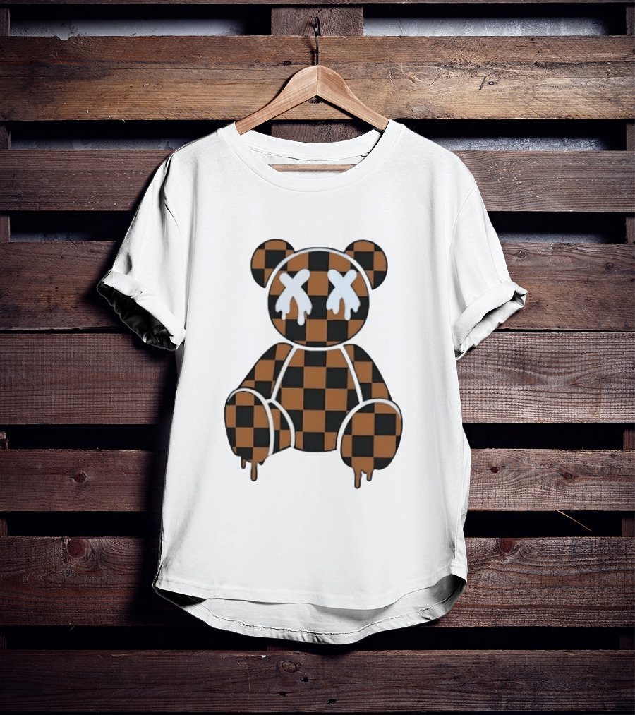 Jamie Foxx Jimmy Kimmel Live Checkered X Eyes Dripping Teddy Bear T-Shirt