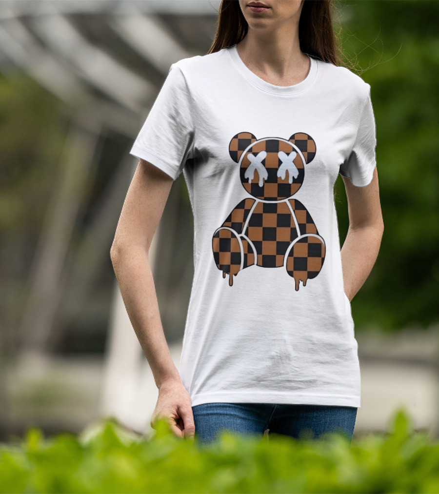 Jamie Foxx Jimmy Kimmel Live Checkered X Eyes Dripping Teddy Bear T-Shirt