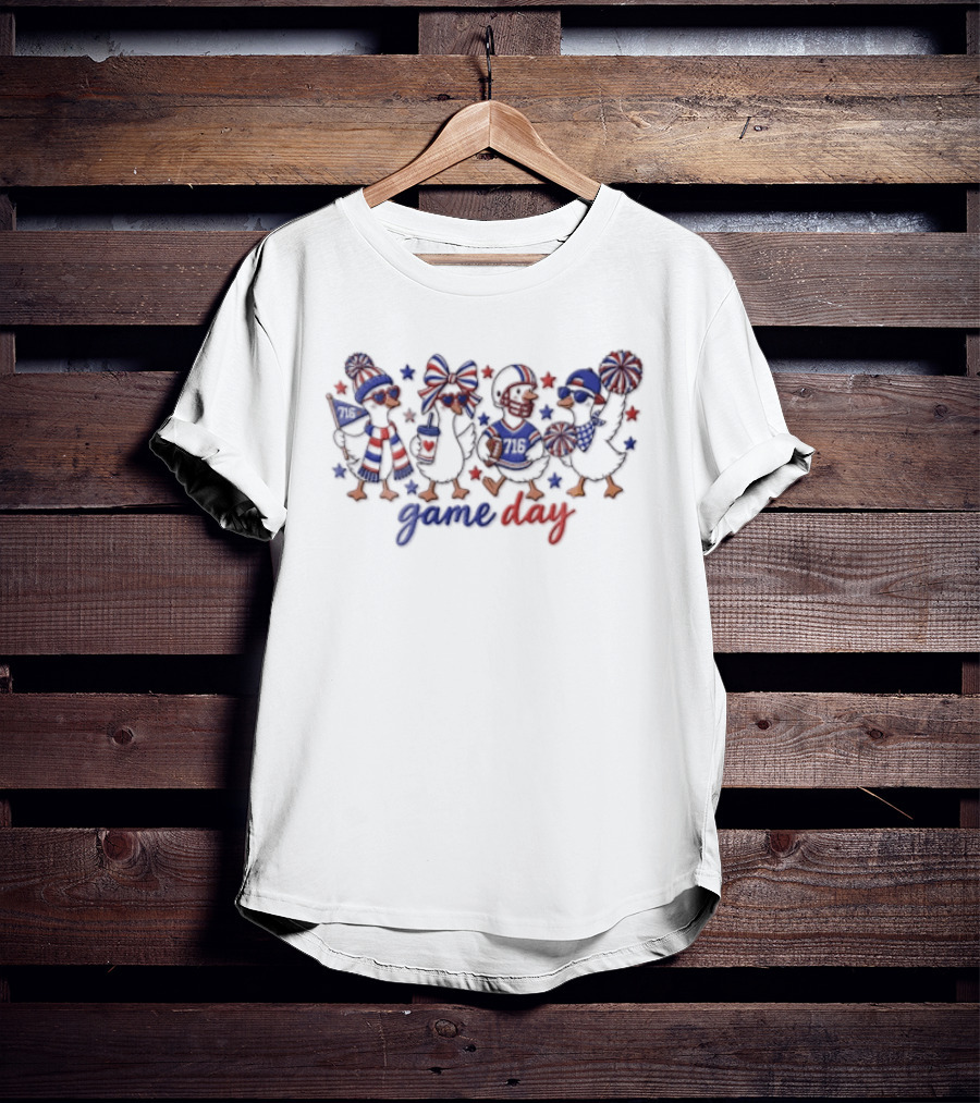 Silly Goose Buffalo Football Game Day Cheerful Team Spirit T-Shirt