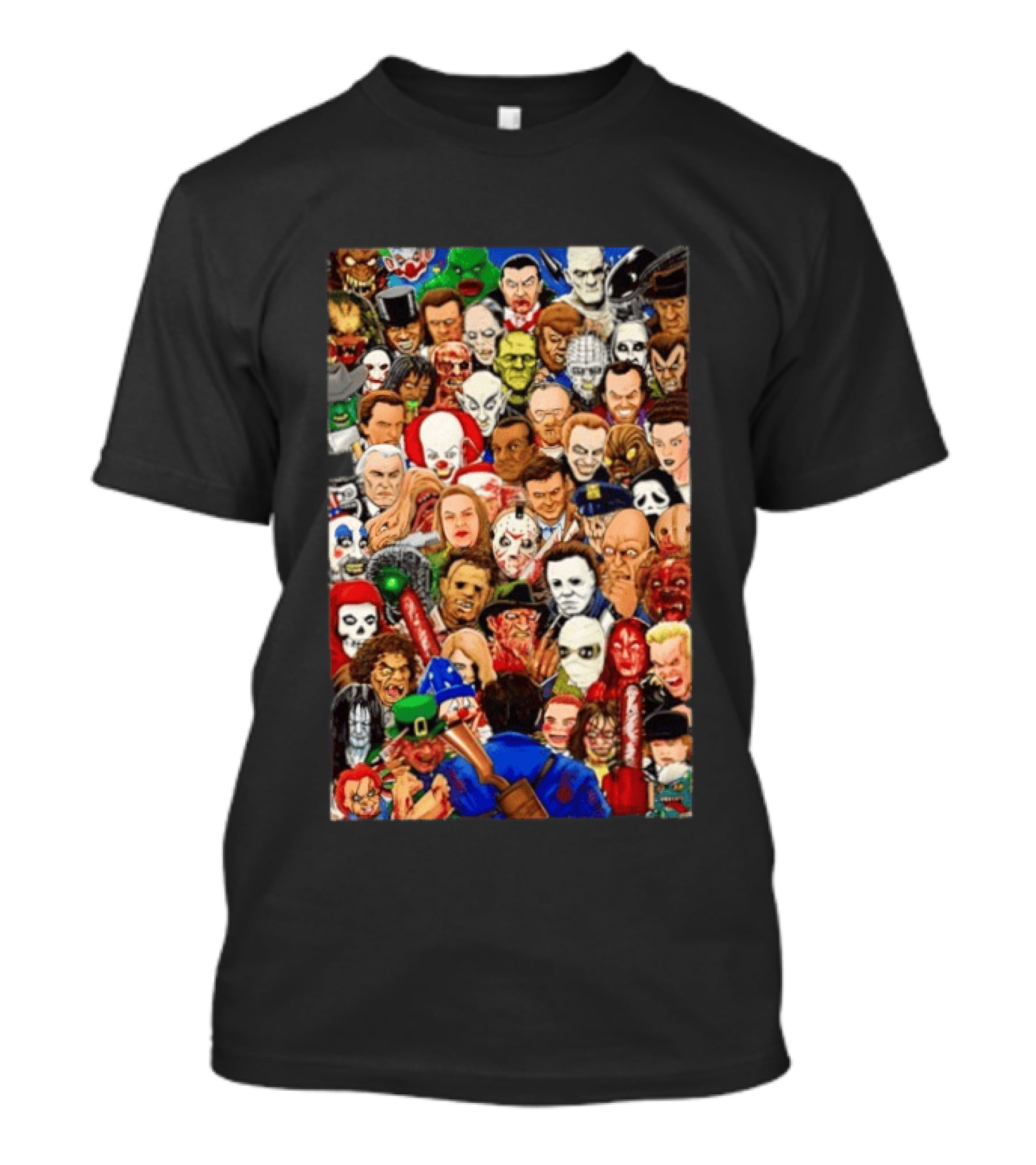 Horror Movie Icons Collage Halloween 2026 Collection T-Shirt