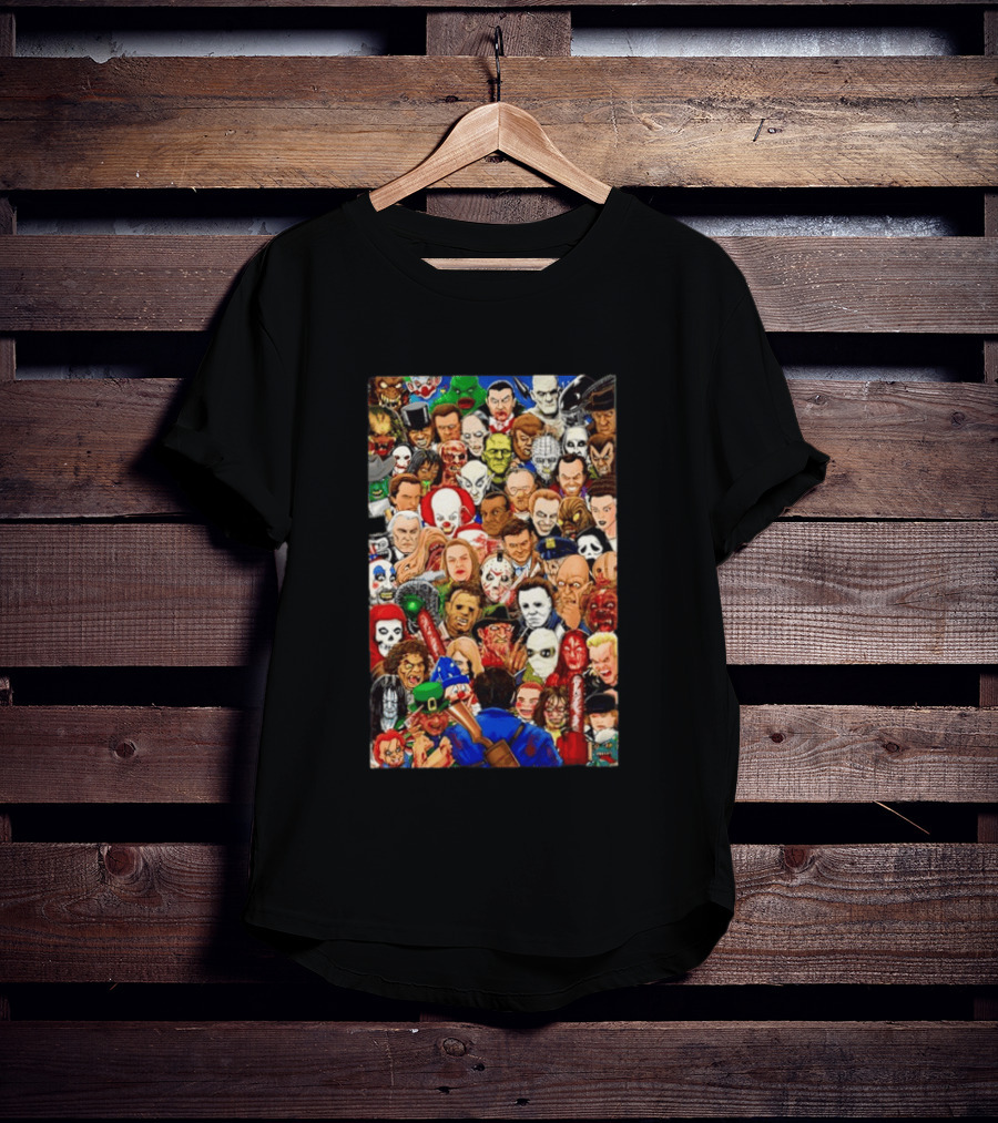 Horror Movie Icons Collage Halloween 2026 Collection T-Shirt