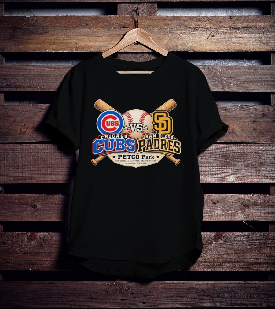 Chicago Cubs Vs San Diego Padres MLB NL Wild Card Series Game 2 PETCO Park San Diego September 30 2026 T-Shirt