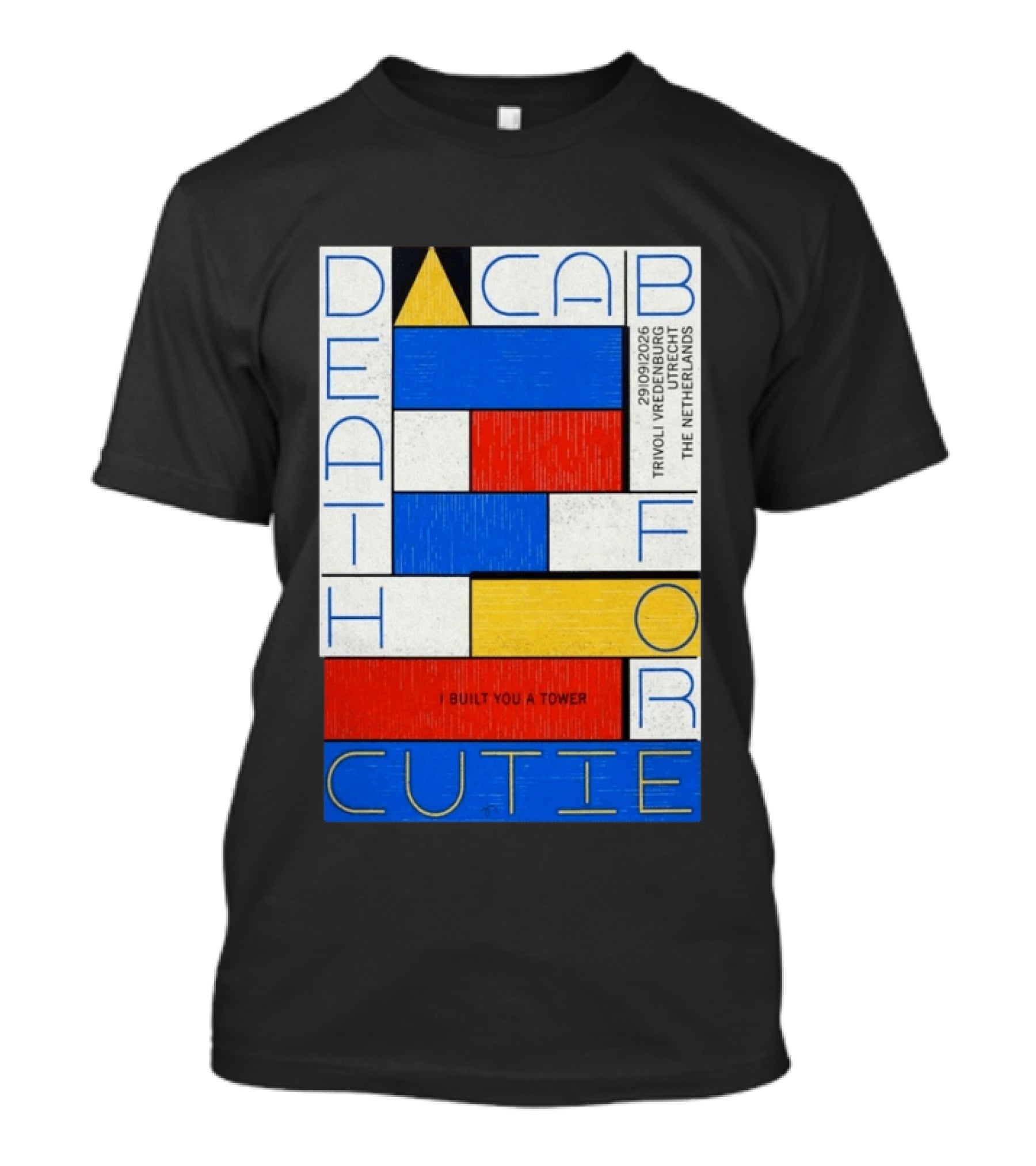 Death Cab For Cutie I Built You A Tower September 29 2026 TivoliVredenburg Utrecht The Netherlands T-Shirt