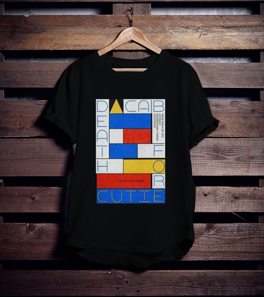 Death Cab For Cutie I Built You A Tower September 29 2026 TivoliVredenburg Utrecht The Netherlands T-Shirt