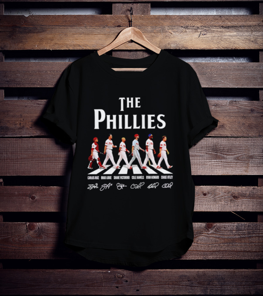 Philadelphia Phillies Abbey Road Player Signatures T-Shirt