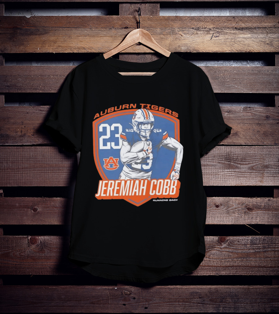 Jeremiah Cobb 23 Auburn Tigers Running Back Football Player T-Shirt