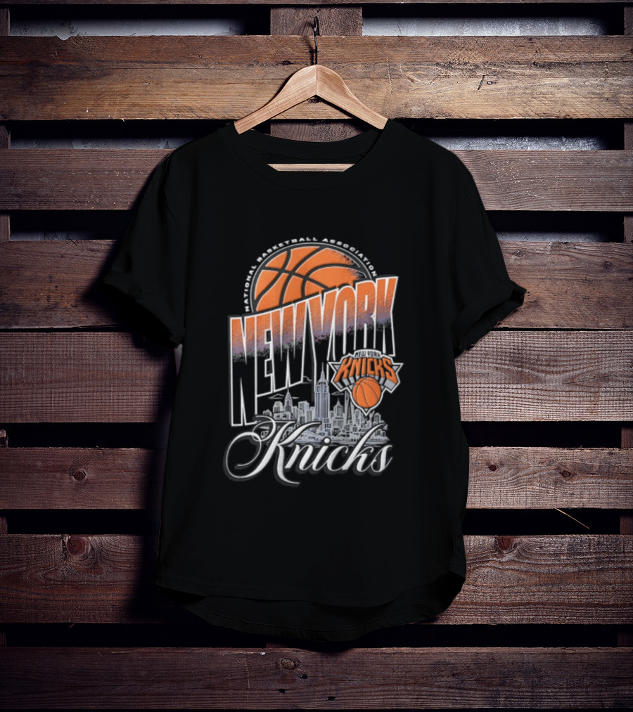 New York Knicks Basketball Skyline Something Inked T-Shirt