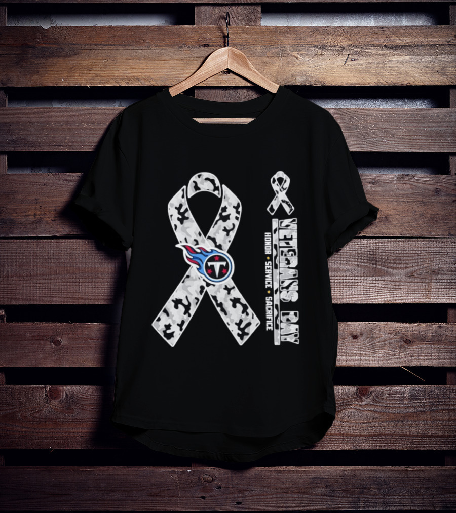 Tennessee Titans X Veterans Day 2026 Honor Service Sacrifice T-Shirt
