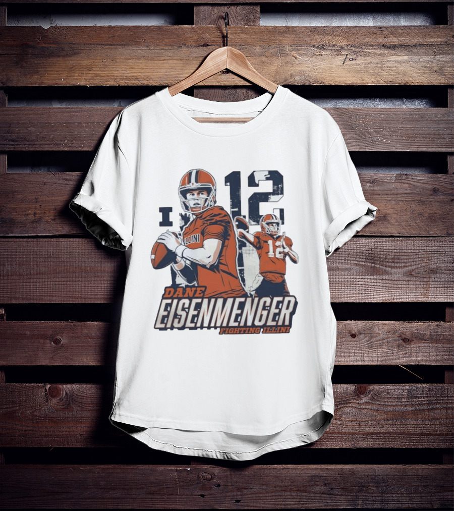 Dane Eisenmenger No 12 Illinois Fighting Illini Football T-Shirt