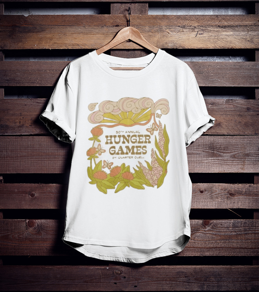 50th Annual Hunger Games 2nd Quarter Quell Floral Sun T-Shirt