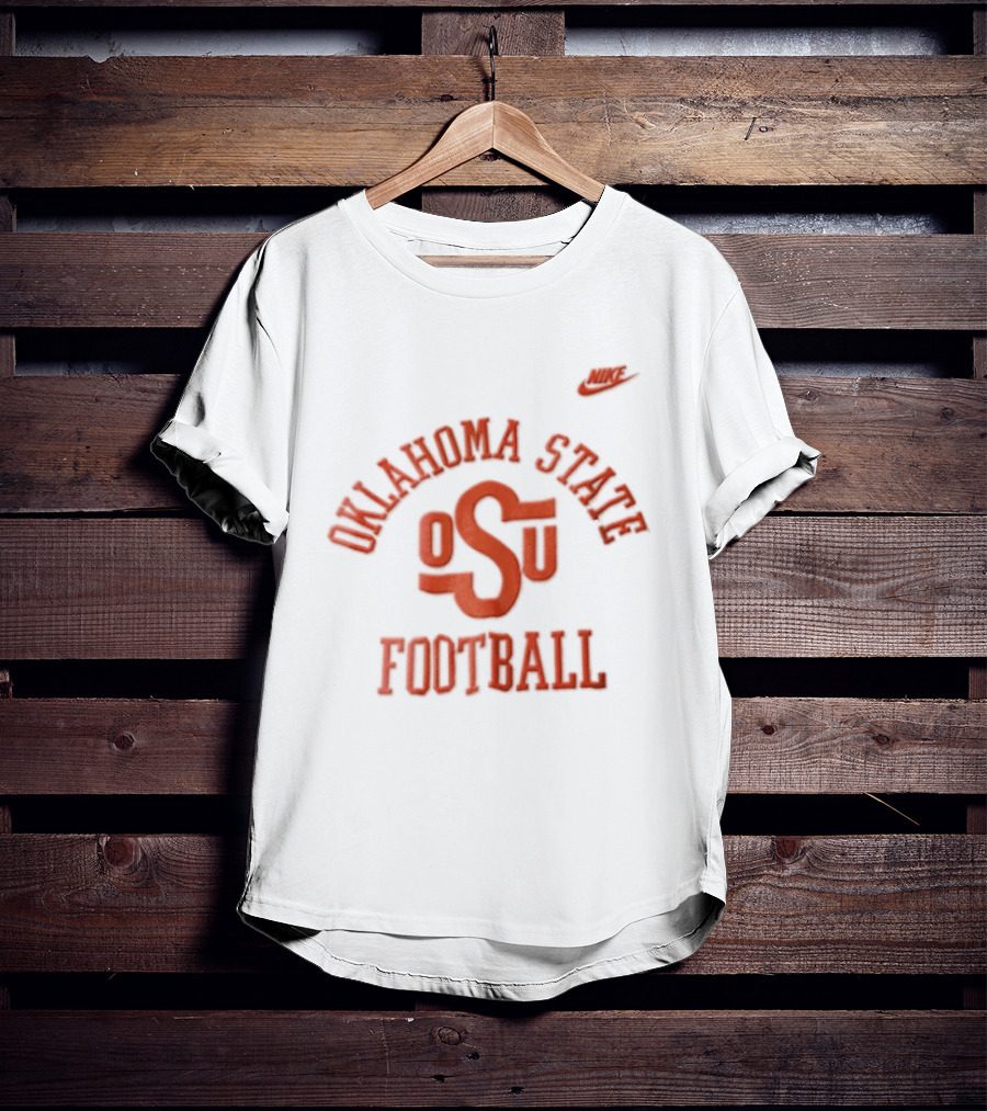 Oklahoma State OSU Football Retro Orange Cowboy Hat T-Shirt