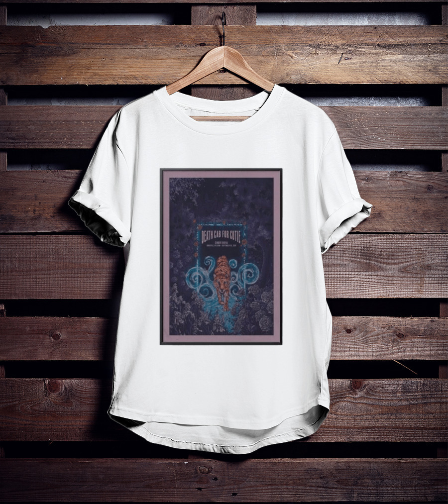 Death Cab For Cutie Cirque Royal Brussels September 30 2026 Tiger And Floral T-Shirt