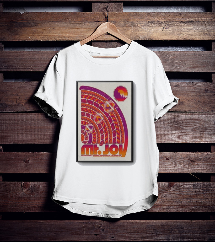 MT. Joy October 2 2026 Landmark Credit Union Live Milwaukee WI Psychedelic Sunset T-Shirt