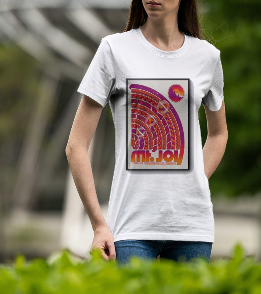 MT. Joy October 2 2026 Landmark Credit Union Live Milwaukee WI Psychedelic Sunset T-Shirt