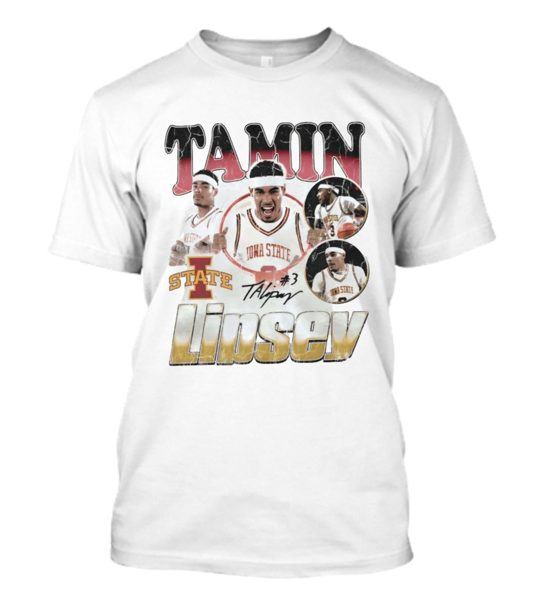 Tamin Lipsey Iowa State Cyclones Basketball No 3 Retro 90s T-Shirt