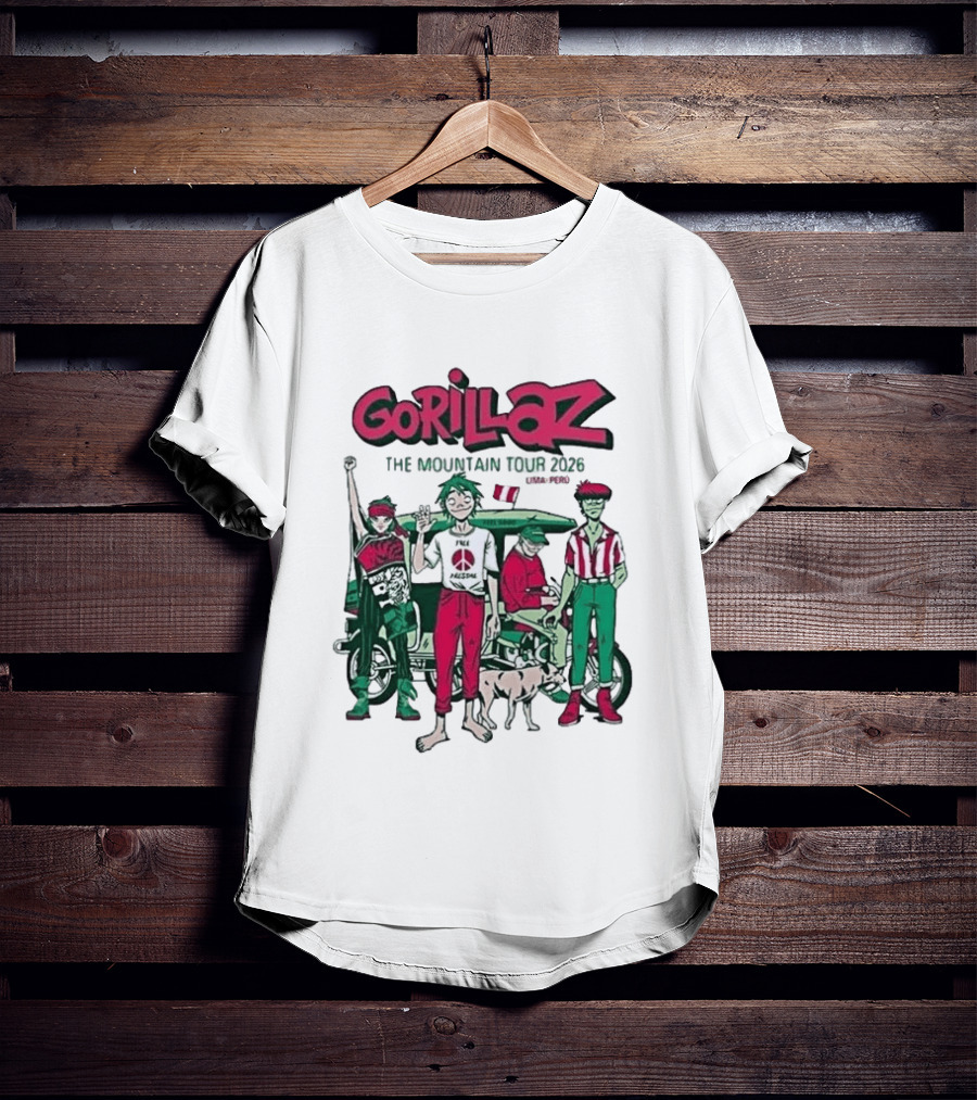 Gorillaz The Mountain Tour Lima Peru 2026 Arena 1 Park November 23 T-Shirt