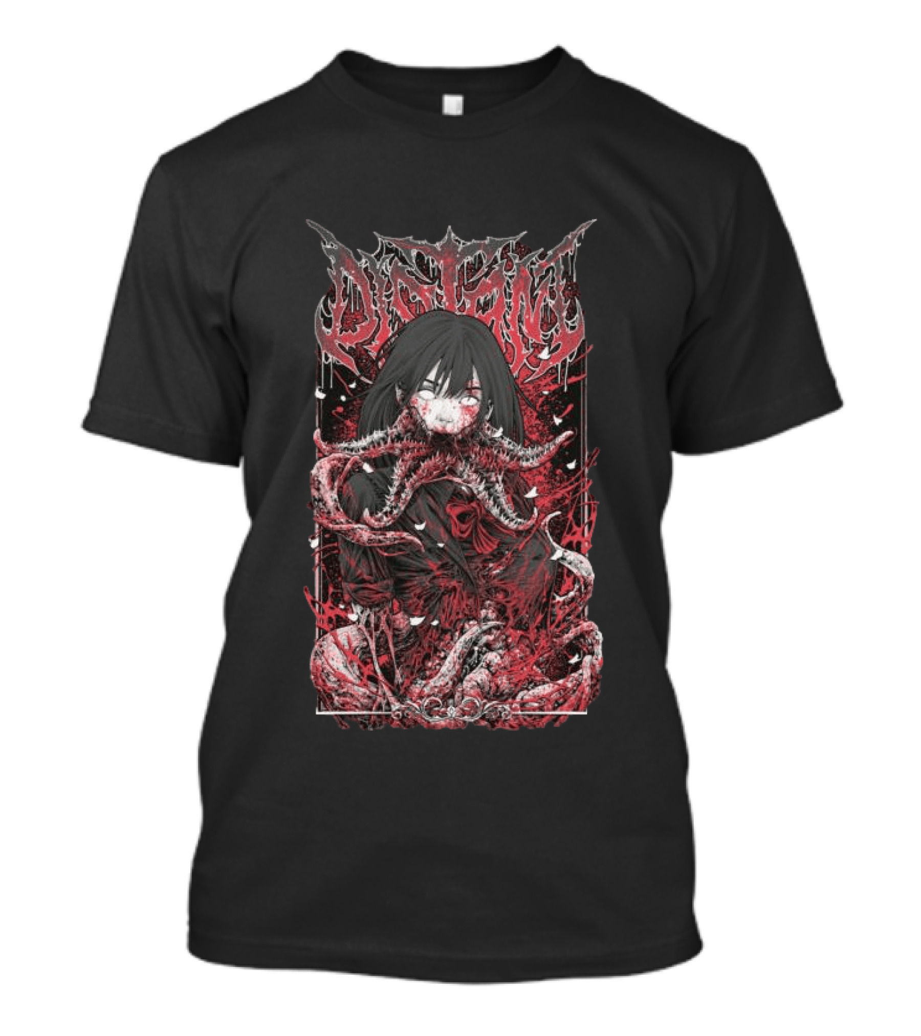 Distant Store Longsleeve Schoolgirl Horror Tentacles T-Shirt