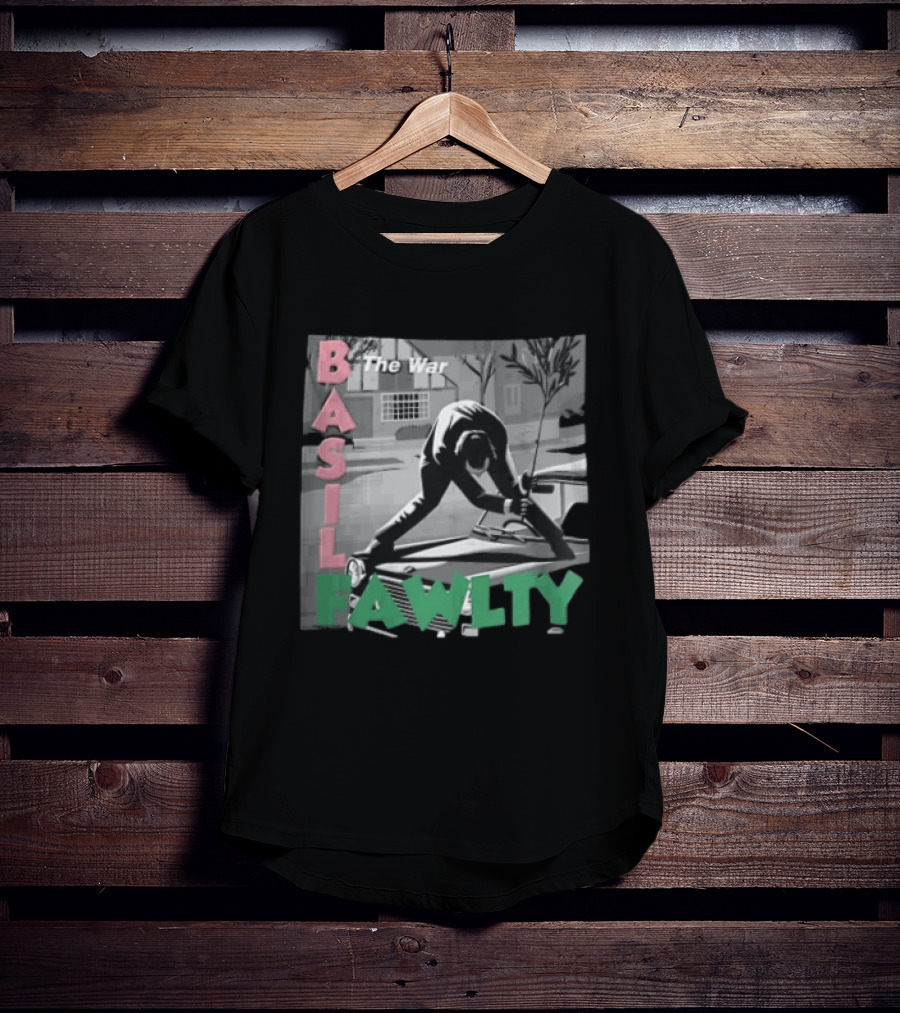 Basil Fawlty The War Man In Suit Hitting Car With Tree Branch Scene T-Shirt