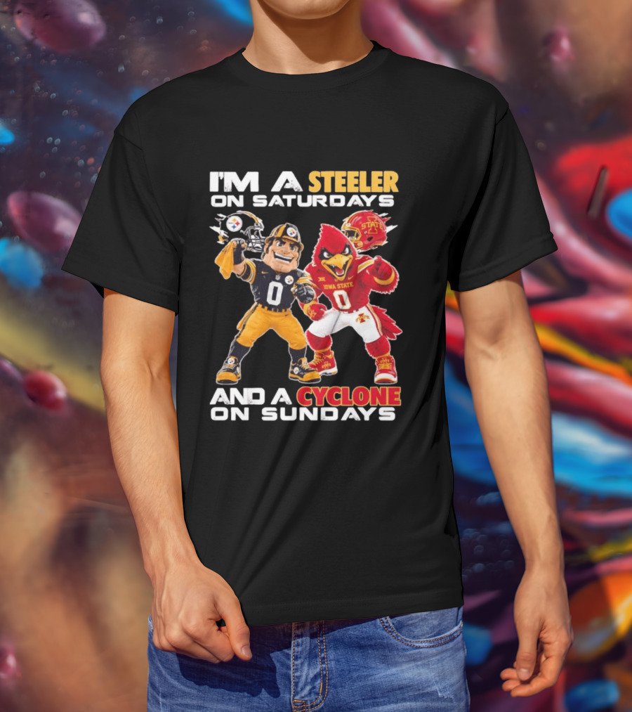I'm A Steeler On Saturdays And A Cyclone On Sundays T-Shirt
