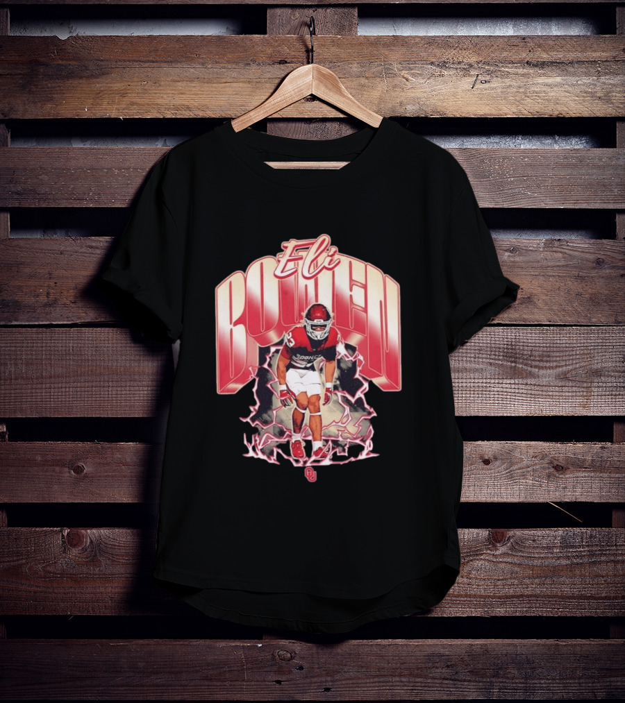 Eli Bowen Oklahoma Sooners Lightning Football Collage T-Shirt