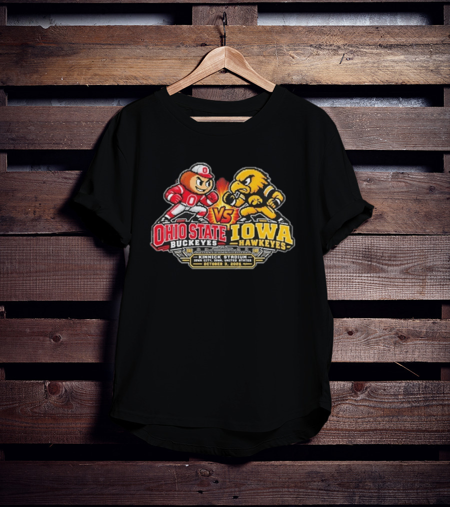 Ohio State Buckeyes Vs Iowa Hawkeyes NCAA College Football Kinnick Stadium Iowa City October 3 2026 T-Shirt