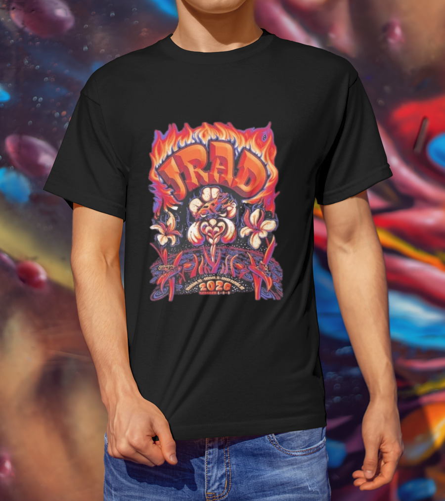 JRAD 2026 Tour With Floral Frog Flames For October In Chicago And Grand Rapids T-Shirt