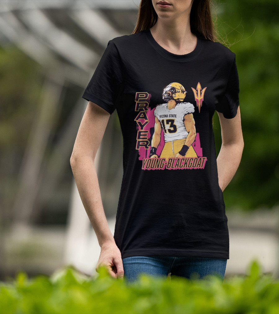 Prayer Young Blackgoat 13 Arizona State Sun Devils Football T-Shirt