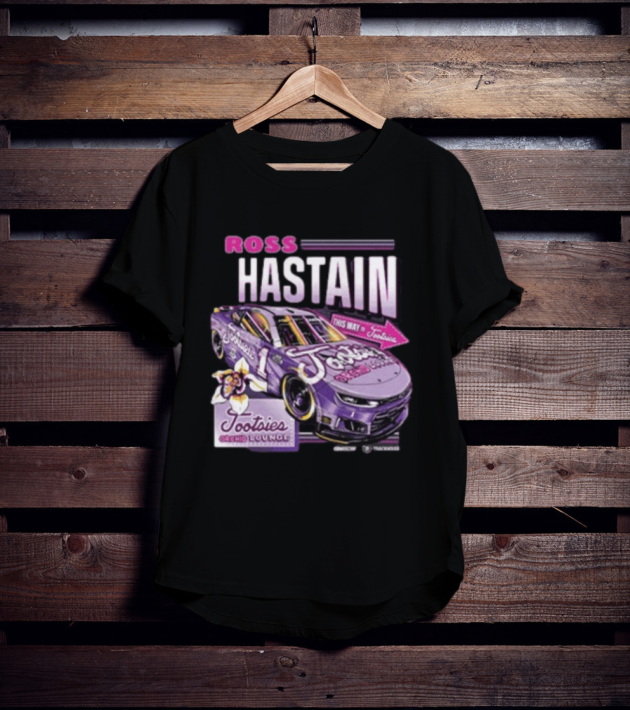 Ross Chastain Tootsies Orchid Lounge Trackhouse Racing Car #1 Racing Team T-Shirt