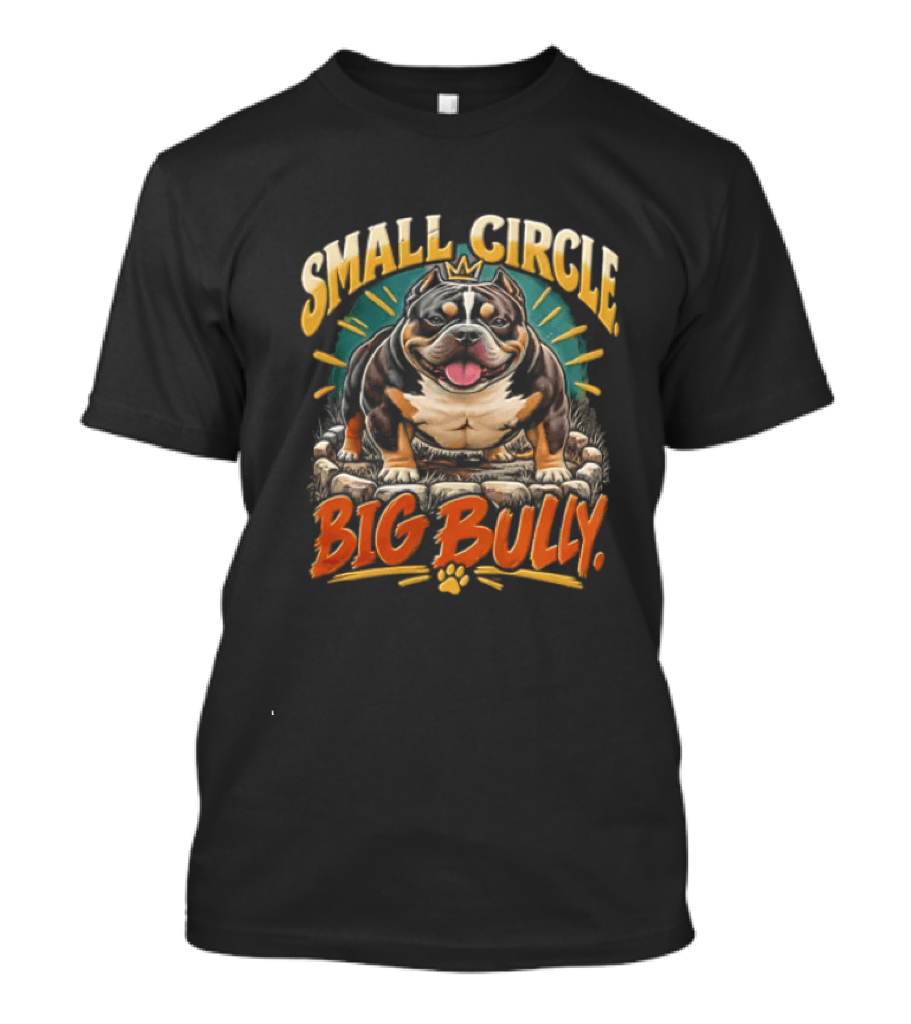 Small Circle Big Bully Micro Bully Dog Lover T-Shirt