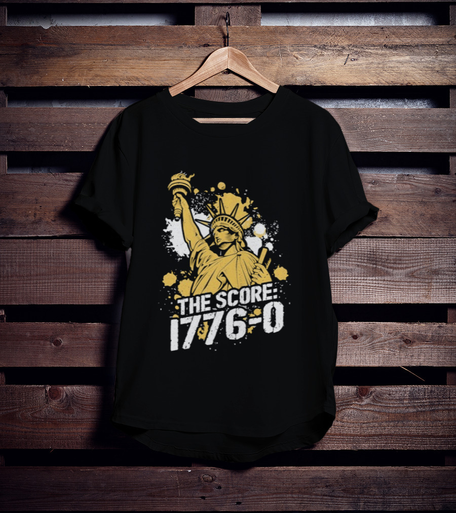 The Fat Electrician Statue Of Liberty 1776 0 Score T-Shirt