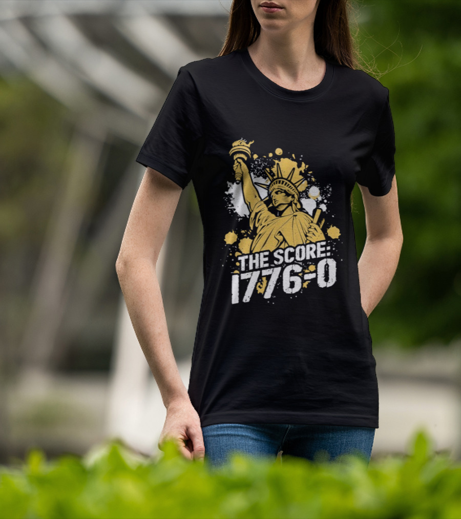 The Fat Electrician Statue Of Liberty 1776 0 Score T-Shirt