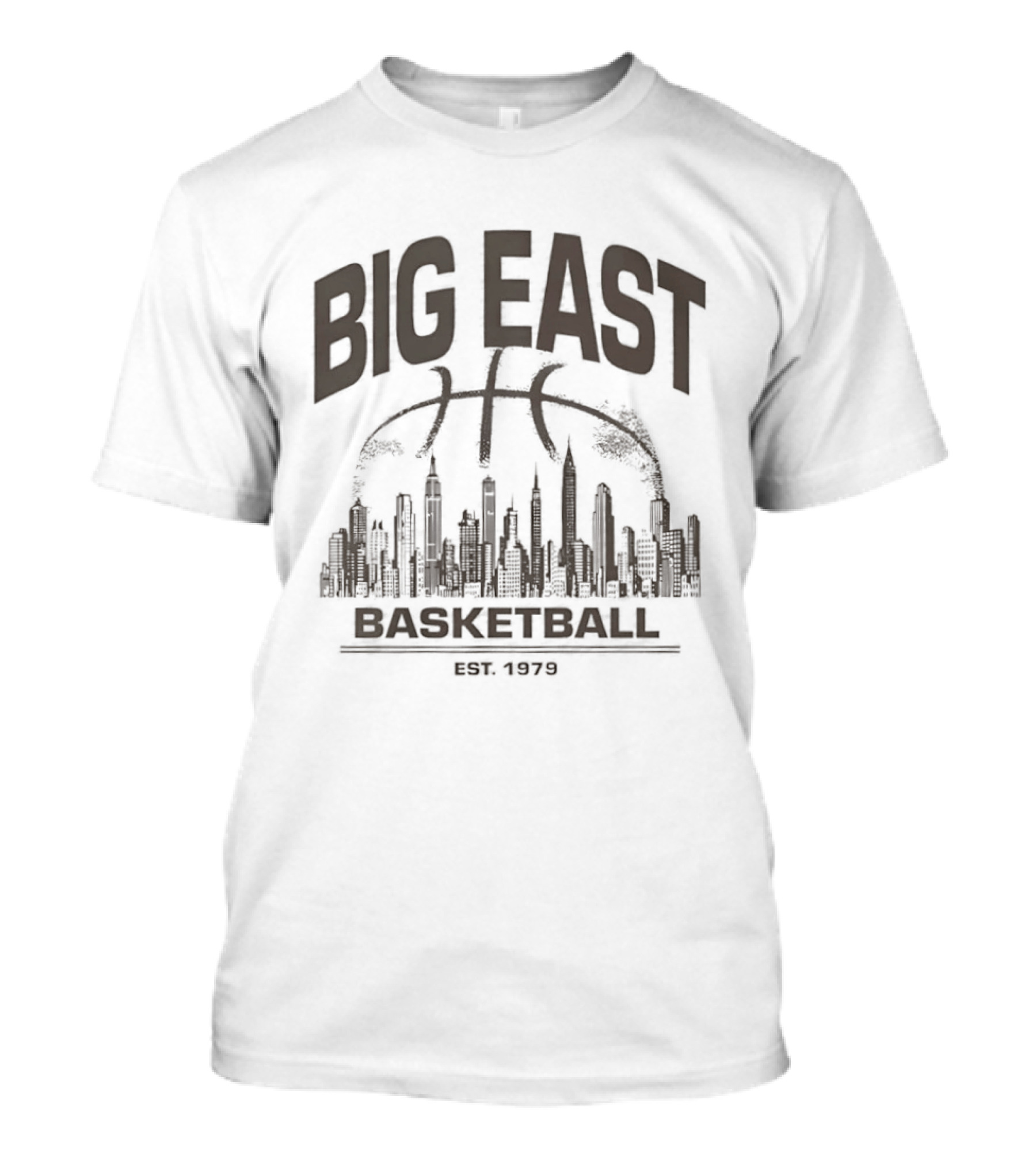 Big East Basketball Est 1979 City Skyline Basketball Hoop T-Shirt