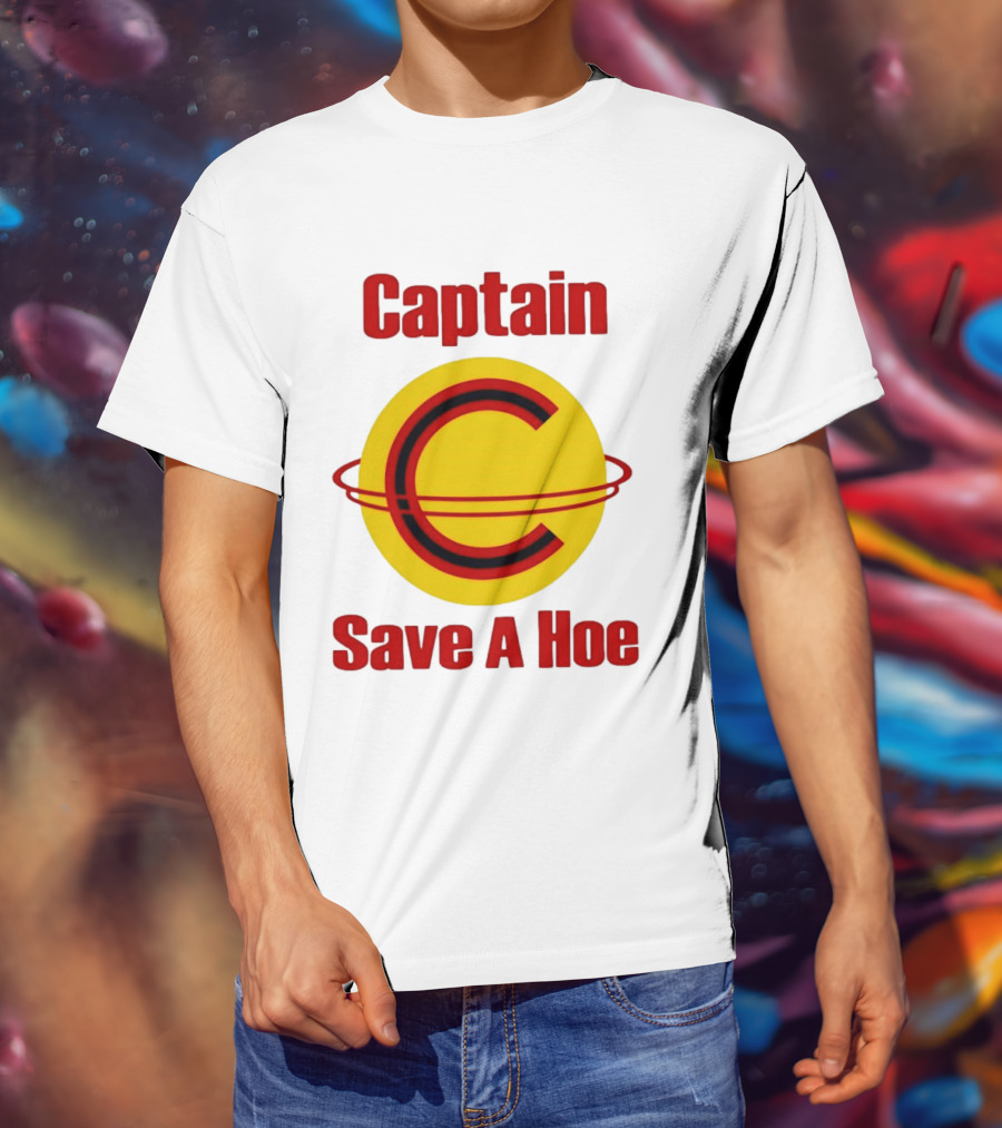 Captain Save A Hoe Humor Yellow C T-Shirt