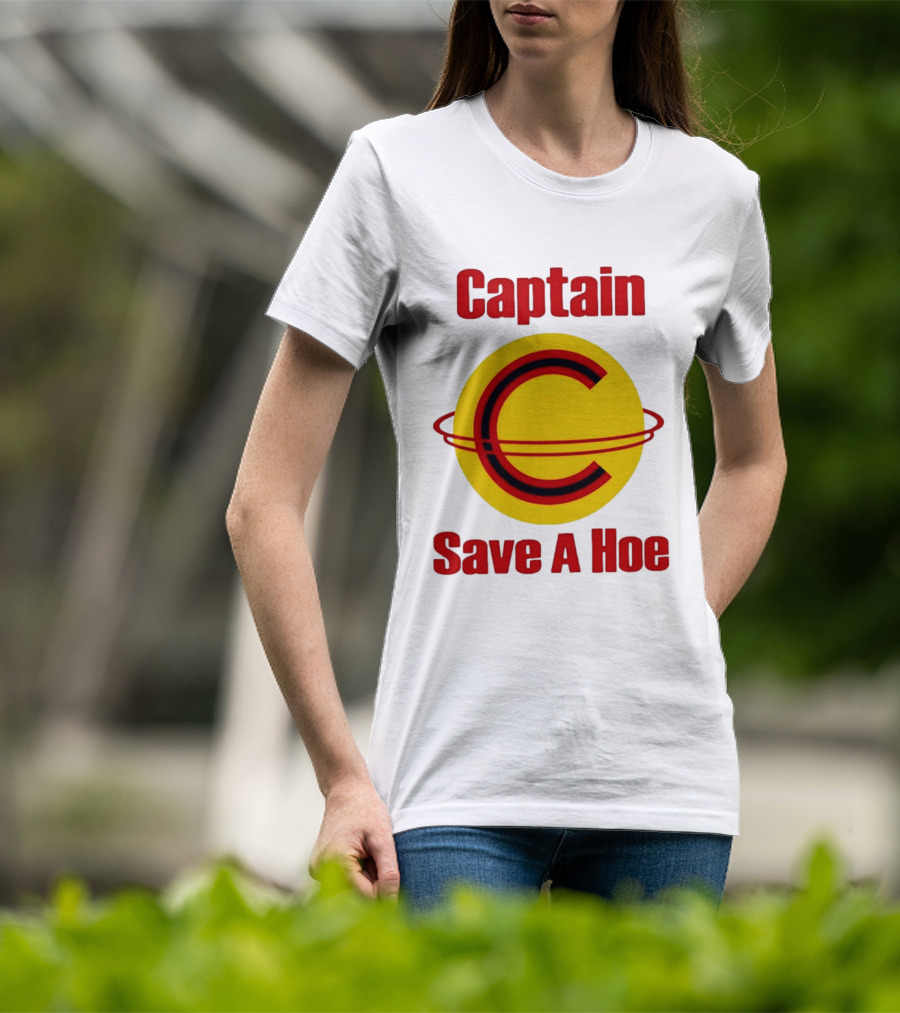 Captain Save A Hoe Humor Yellow C T-Shirt