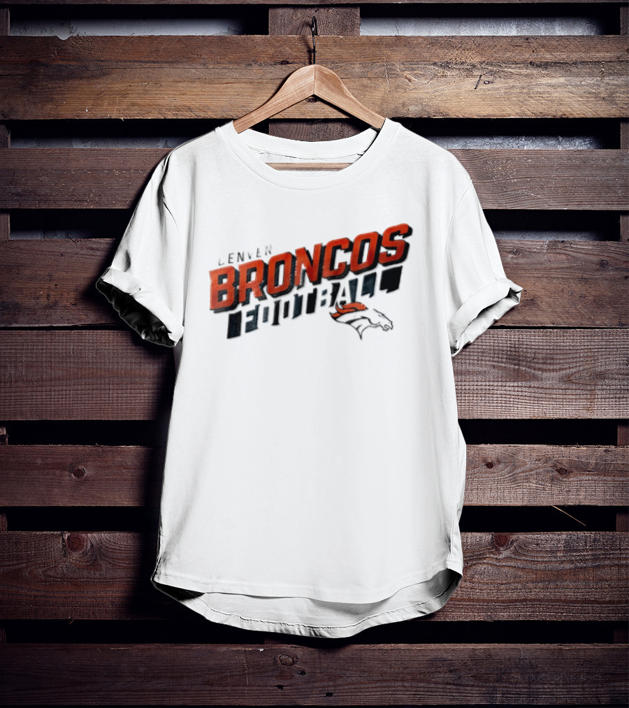 Denver Broncos Team Name NFL Football Broncos T-Shirt