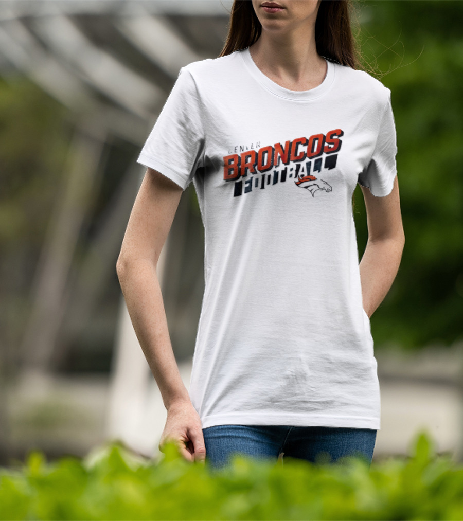 Denver Broncos Team Name NFL Football Broncos T-Shirt