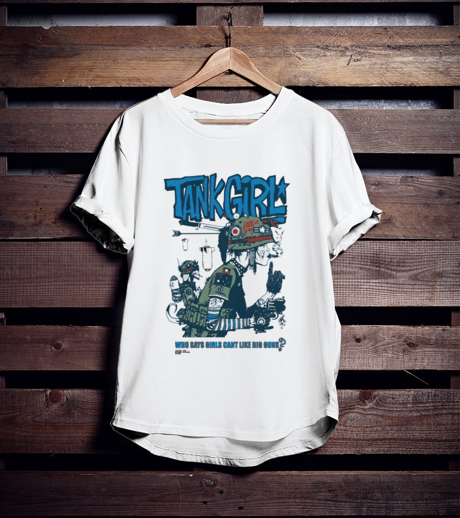 Tank Girl Charlie Don't Surf Who Says Girls Can't Like Big Guns T-Shirt