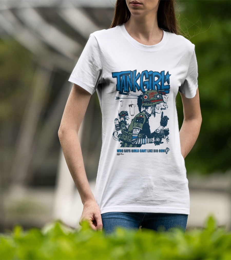 Tank Girl Charlie Don't Surf Who Says Girls Can't Like Big Guns T-Shirt