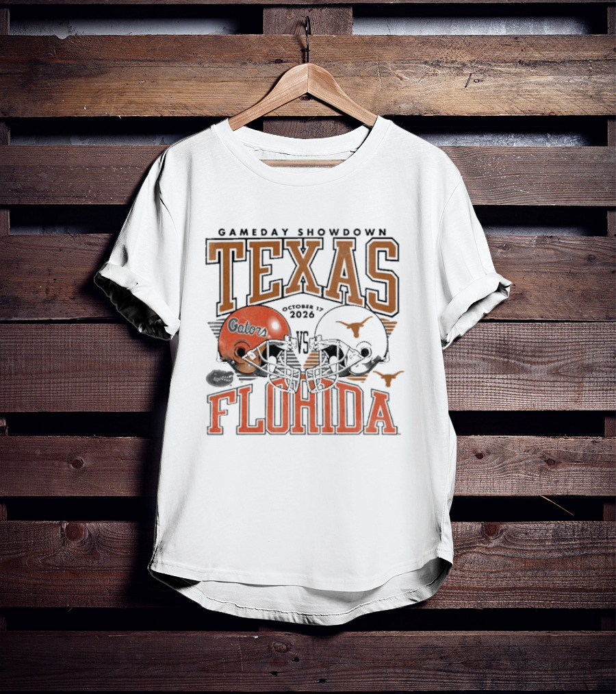 Gameday Showdown Texas Vs Florida October 17 2026 Helmets T-Shirt