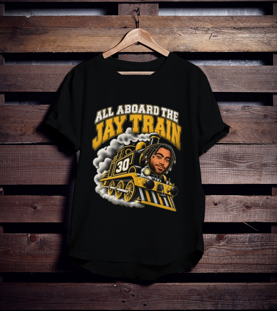 All Aboard The Jay Train 30 Steam Engine Train T-Shirt