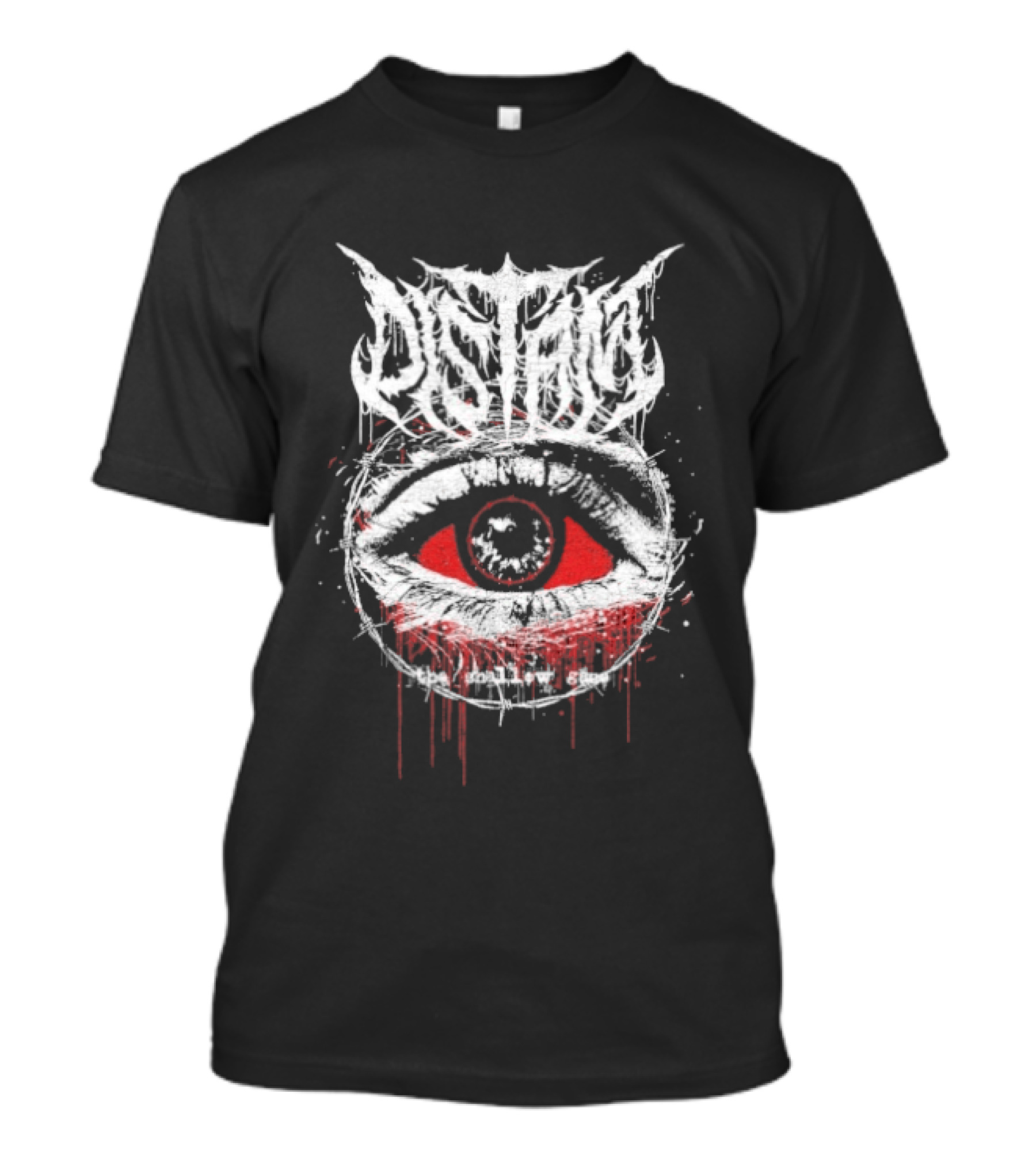 Distant Shallow Gaze Eye Red Dripping Eye With Stylized T-Shirt