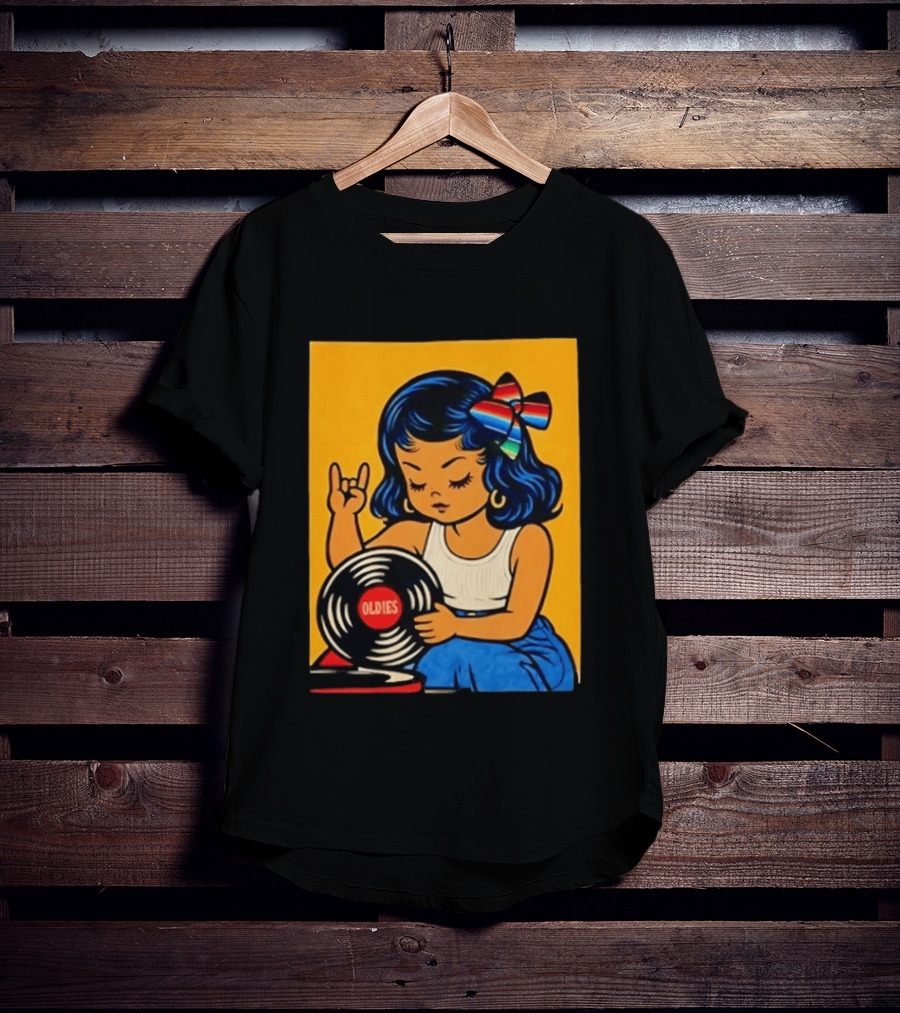 Oldies Lil Chingona Halloween 2026 Retro Record T-Shirt